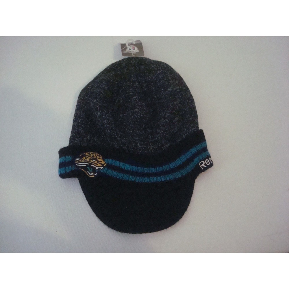 JACKSONVILLE JAGUARS REEBOK BEANIE KNIT TOBOGGAN HAT CAP VINTAGE DEADSTOCK st6